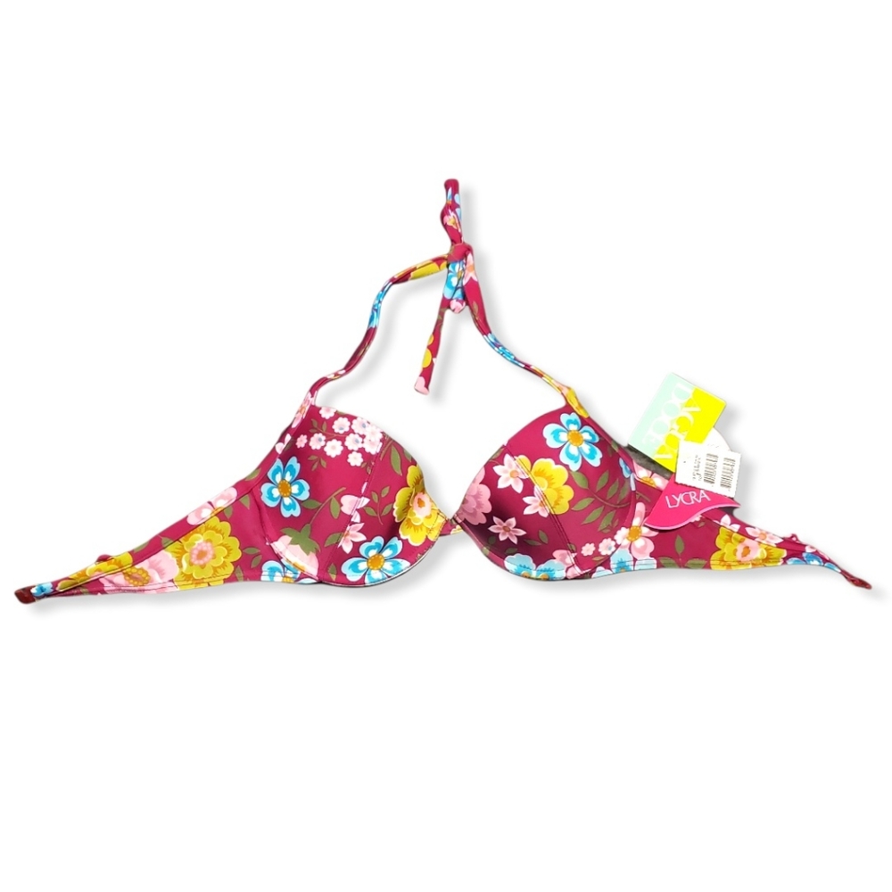 Agua Doce NWT Floral Bikini Top Medium